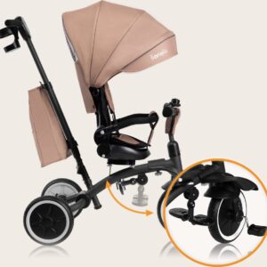 Lionelo TRIS PLUS stumjamais trīsritenis krāsa BEIGE SAND