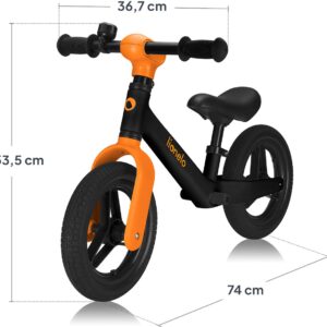 Lionelo TONI līdzsvara velosipēds krāsa BLACK ORANGE