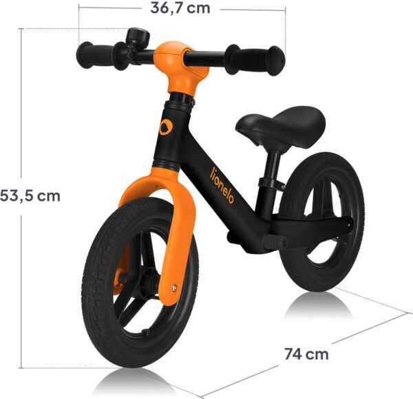 Autokreslini.lv | TONI līdzsvara velosipēds krāsa BLACK ORANGE bilde #31
