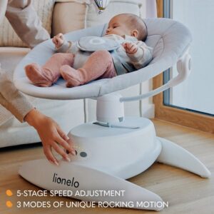 Lionelo IRIS mazuļu šūpuļkrēsliņš krāsa GREY CONCRETE