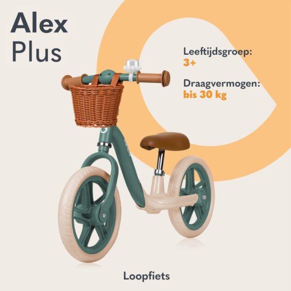 Autokreslini.lv | ALEX PLUS līdzsvara velosipēds bērniem krāsa GREEN FOREST bilde #7