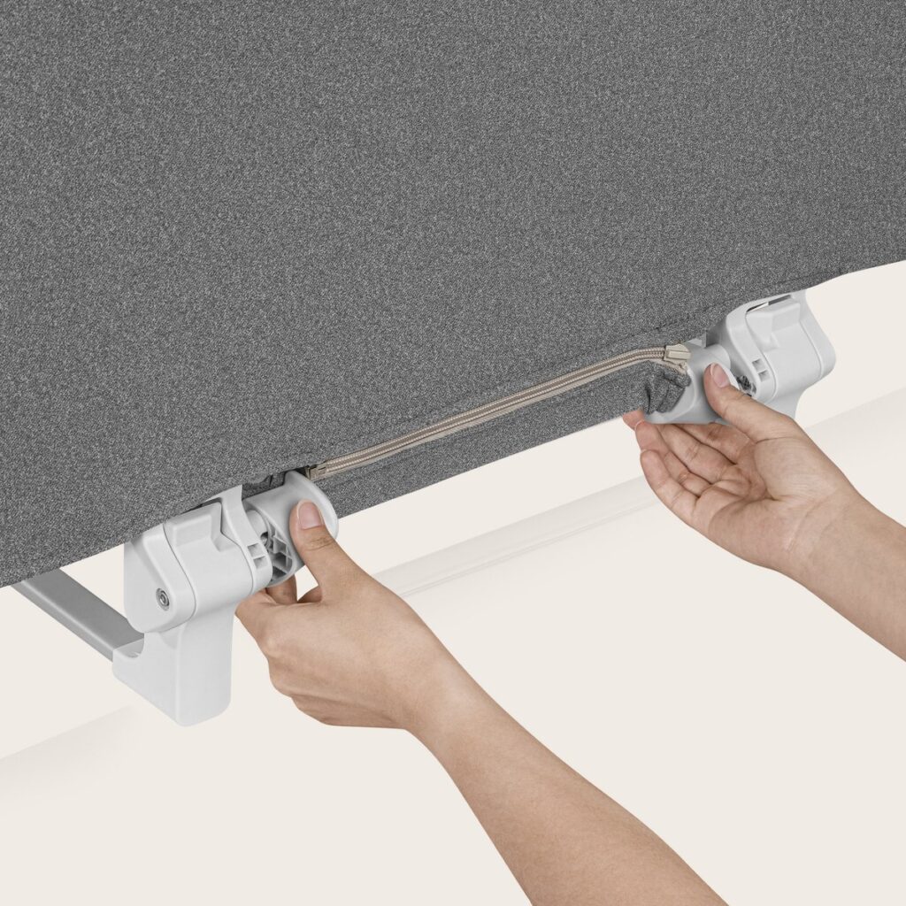 Lionelo LORA gultas malas aizsargs krāsa GREY STONE