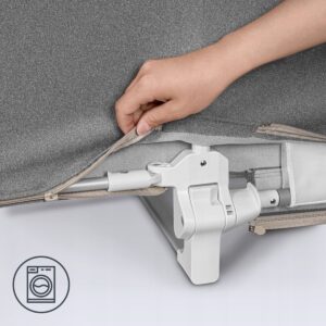 Lionelo LORA XL gultas malas aizsargs krāsa GREY STONE