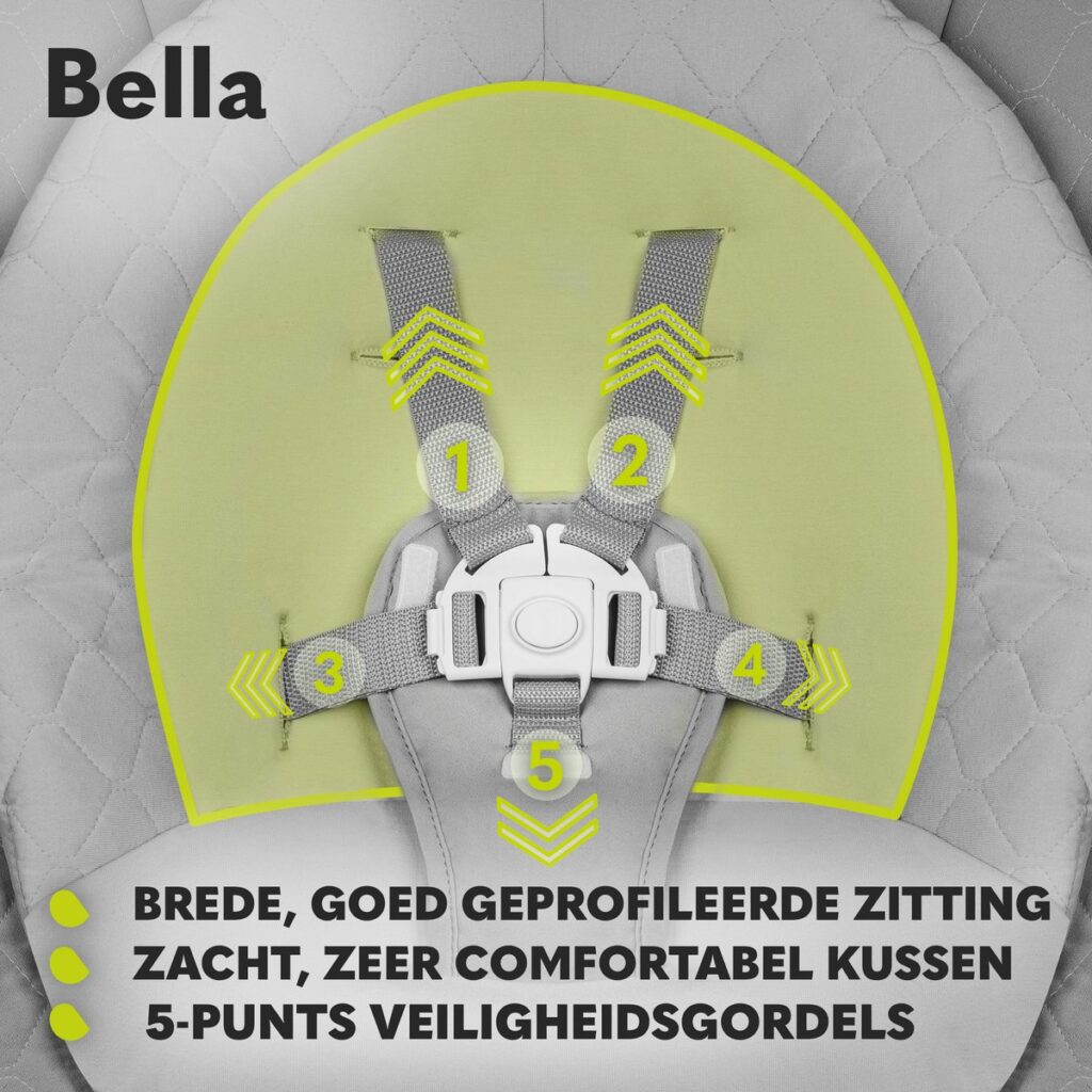 Lionelo BELLA mazuļu šūpuļkrēsliņš krāsa GREY CONCRETE