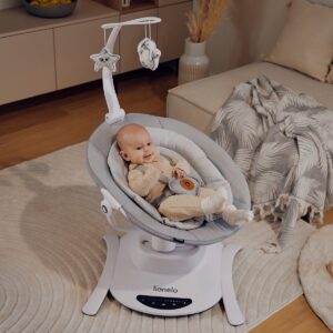 Lionelo BELLA SET mazuļu šūpuļkrēsliņa komplekts krāsa GREY CONCRETE