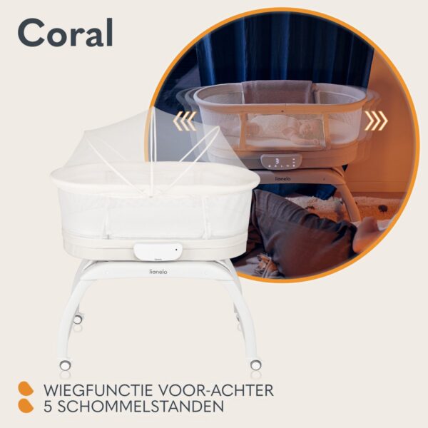 Autokreslini.lv | CORAL bērnu šūpojošā gultiņa krāsa WHITE bilde #9