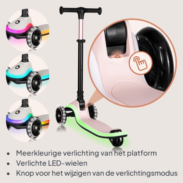 Autokreslini.lv | MEY skrejritenis bērniem ar LED gaismiņām krāsa PINK ROSE bilde #29