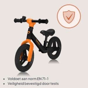 Lionelo TONI līdzsvara velosipēds krāsa BLACK ORANGE