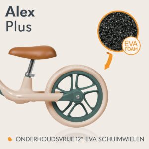 Lionelo ALEX PLUS līdzsvara velosipēds bērniem krāsa GREEN FOREST