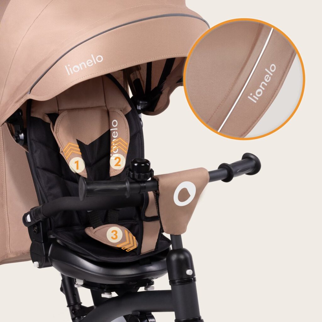 Lionelo TRIS PLUS stumjamais trīsritenis krāsa BEIGE SAND