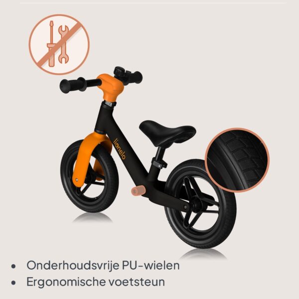 Autokreslini.lv | TONI līdzsvara velosipēds krāsa BLACK ORANGE bilde #13