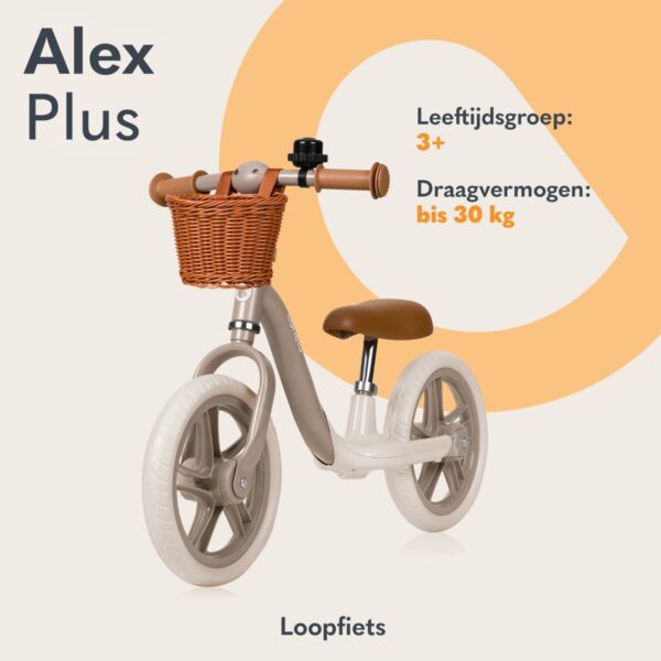 Autokreslini.lv | ALEX PLUS līdzsvara velosipēds bērniem krāsa BEIGE SAND bilde #9