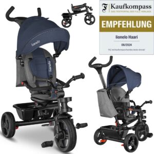 Lionelo HAARI stumjamais trīsritenis bērniem krāsa JEANS