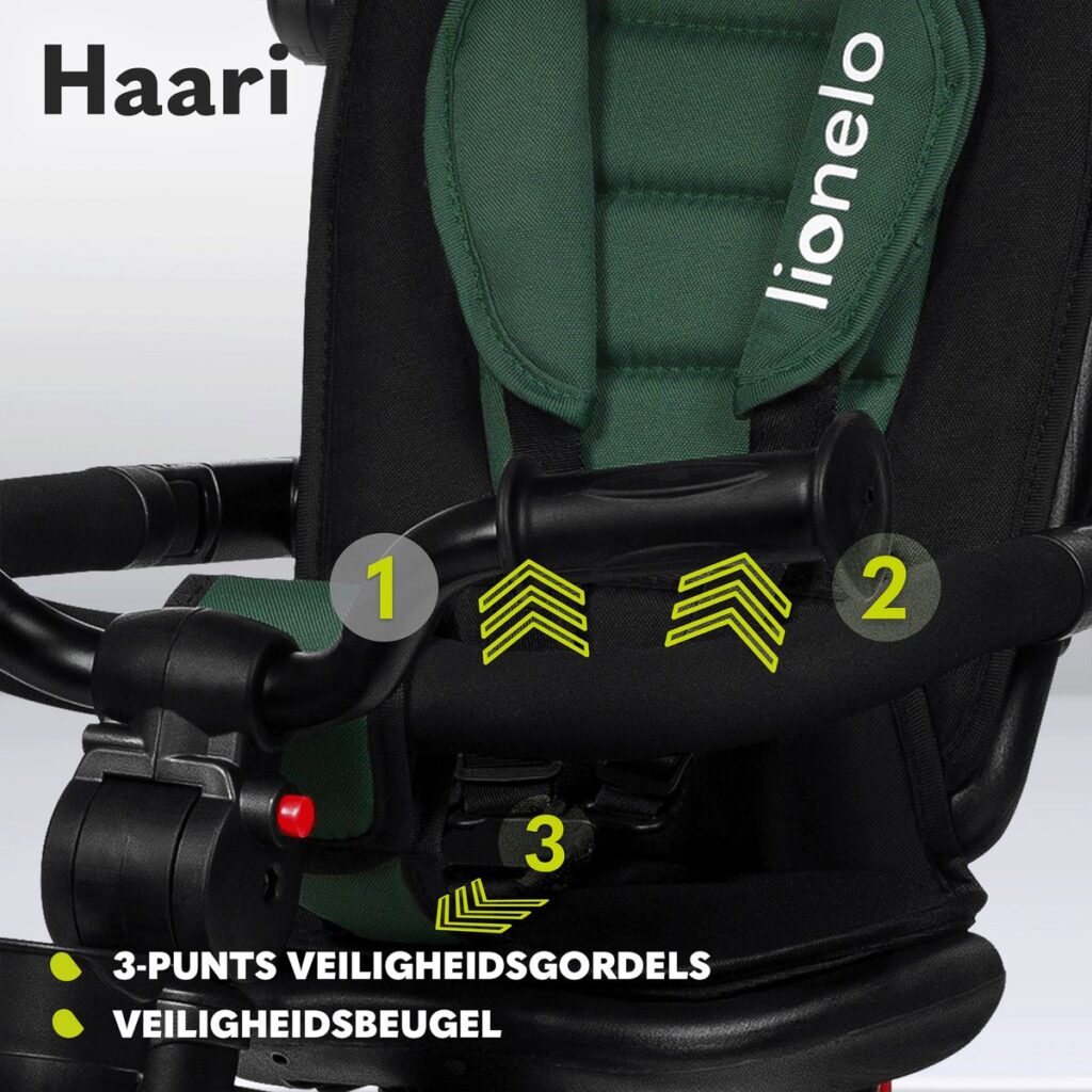 Lionelo HAARI stumjamais trīsritenis bērniem krāsa GREEN EMERALD