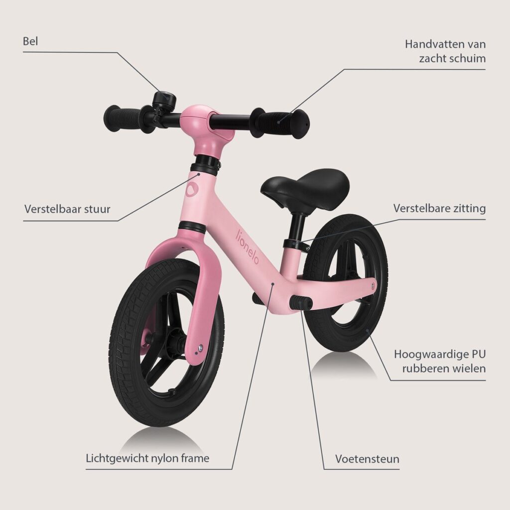 Lionelo TONI līdzsvara velosipēds krāsa PINK ROSE
