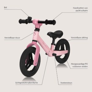 Lionelo TONI līdzsvara velosipēds krāsa PINK ROSE