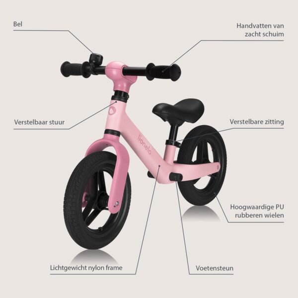 Autokreslini.lv | TONI līdzsvara velosipēds krāsa PINK ROSE bilde #13