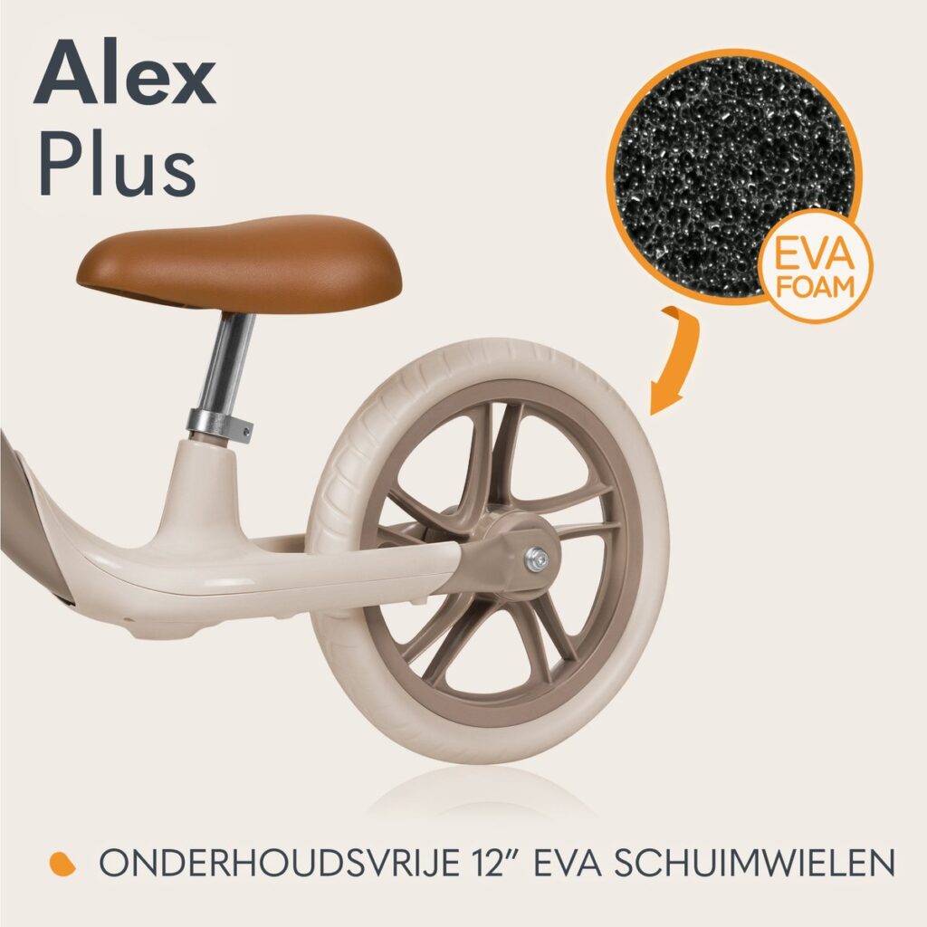 Lionelo ALEX PLUS līdzsvara velosipēds bērniem krāsa BEIGE SAND