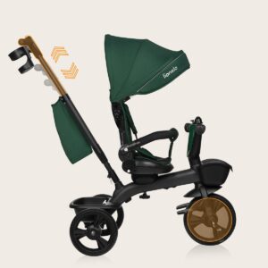 Lionelo KORI stumjamais trīsritenis bērniem krāsa GREEN EMERALD