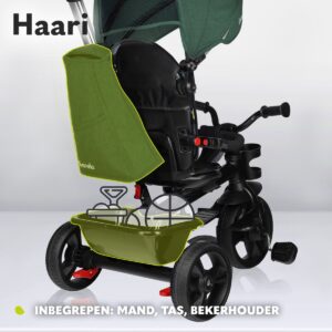 Lionelo HAARI stumjamais trīsritenis bērniem krāsa GREEN EMERALD