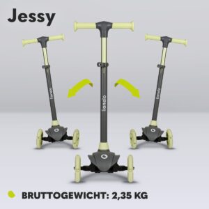 Lionelo JESSY skrejritenis krāsa GREY GREEN