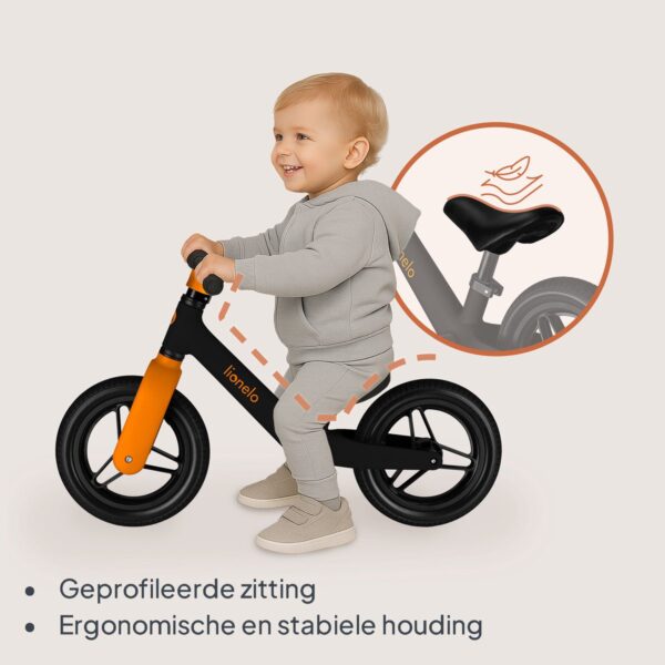 Autokreslini.lv | TONI līdzsvara velosipēds krāsa BLACK ORANGE bilde #35