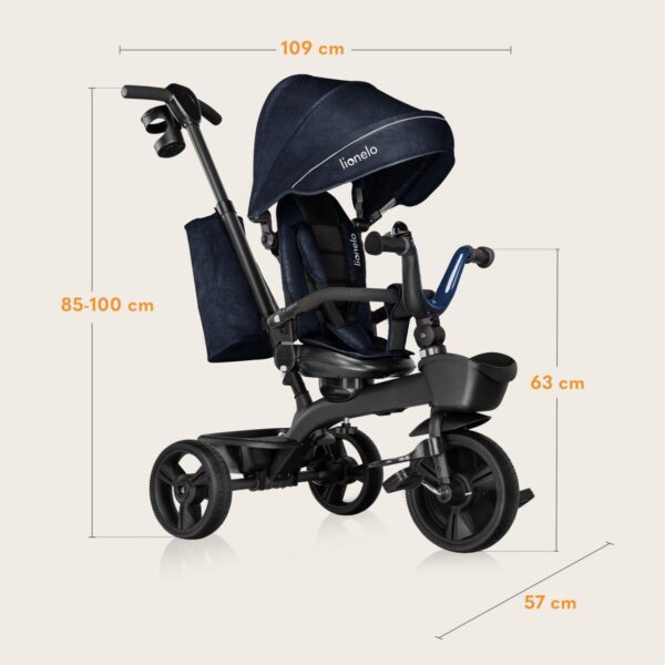 Autokreslini.lv | KORI stumjamais trīsritenis bērniem krāsa BLUE NAVY bilde #15