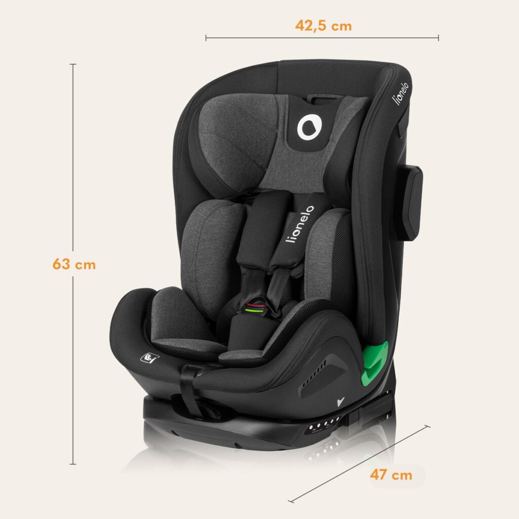 Lionelo Harper I-Size autokrēsliņš 76-150cm krāsa Black Carbon Grey