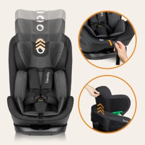 Lionelo Harper I-Size autokrēsliņš 76-150cm krāsa Black Carbon Grey