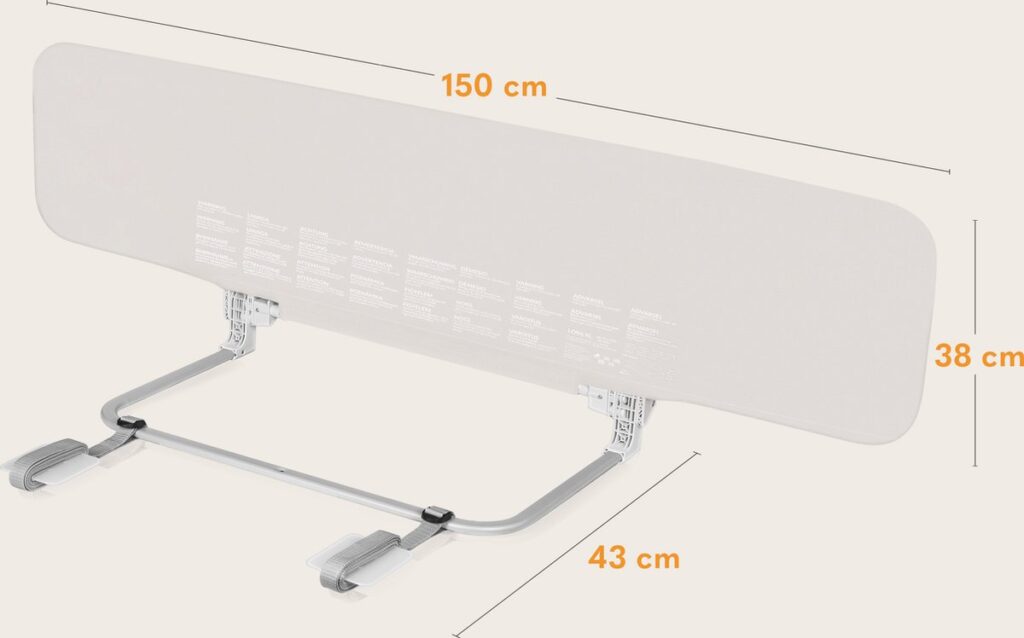 Lionelo LORA XL gultas malas aizsargs krāsa BEIGE SAND