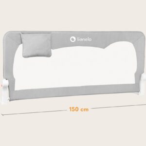 Lionelo HANNA gultas malas aizsargs bērniem krāsa GREY MELANGE