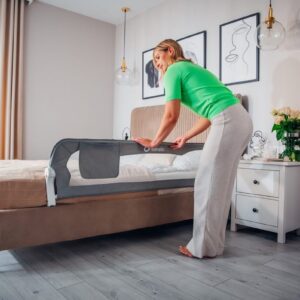 Lionelo EVA gultas malas aizsargs krāsa GREY MELANGE