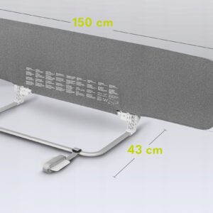 Lionelo LORA XL gultas malas aizsargs krāsa GREY STONE