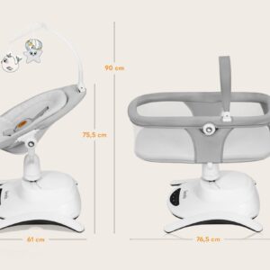 Lionelo BELLA SET mazuļu šūpuļkrēsliņa komplekts krāsa GREY CONCRETE