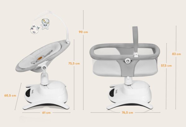 Autokreslini.lv | BELLA SET mazuļu šūpuļkrēsliņa komplekts krāsa GREY CONCRETE bilde #9