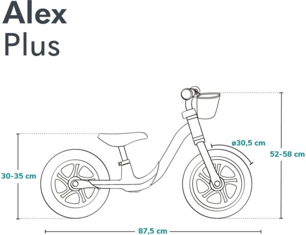 Autokreslini.lv | ALEX PLUS līdzsvara velosipēds bērniem krāsa PINK ROSE bilde #9