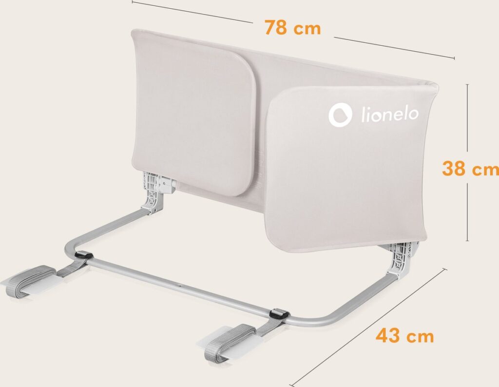 Lionelo LORA XL gultas malas aizsargs krāsa BEIGE SAND