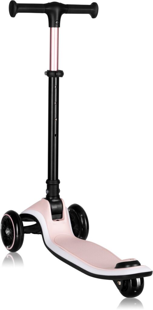 Lionelo MEY skrejritenis bērniem ar LED gaismiņām krāsa PINK ROSE
