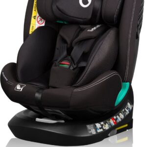 Lionelo Bastiaan One I-Size autokrēsliņš bērniem 40-150cm krāsa Black Carbon