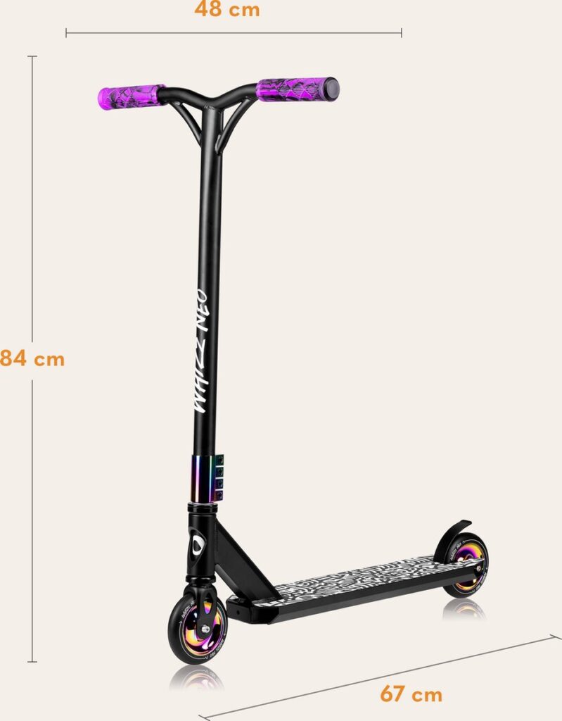Lionelo WHIZZ skrejritenis krāsa NEO BLACK CARBON MULTICOLOR