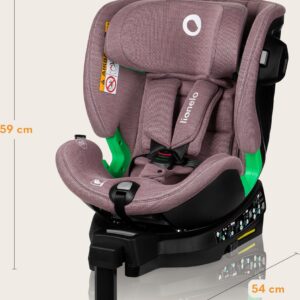 Lionelo Harmony I-Size autokrēsliņš 40-150cm krāsa Pink Mauve Bamboo
