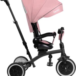 Lionelo TRIS PLUS stumjamais trīsritenis krāsa PINK ROSE