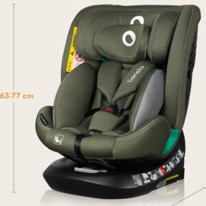 Lionelo Bastiaan One I-Size autokrēsliņš bērniem 40-150cm krāsa Green Olive