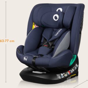 Lionelo Bastiaan One I-Size autokrēsliņš bērniem 40-150cm krāsa Blue Navy