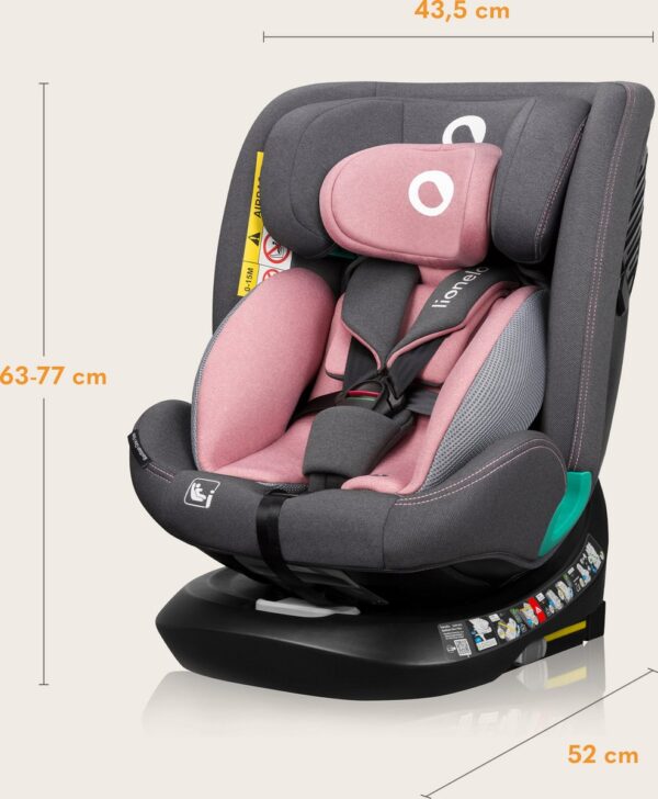 Autokreslini.lv | Bastiaan One I-Size autokrēsliņš bērniem 40-150cm krāsa Pink Rose bilde #37