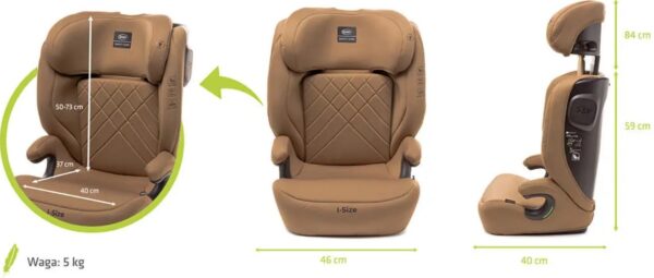 Autokreslini.lv | Nero I-Size autokrēsliņš bērniem 100-150cm krāsa Mokka bilde #15