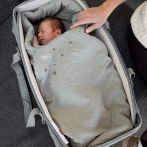 Voksi Wool Wrap mazuļu ietinamā vilnas sedziņa krāsa Meadow Green
