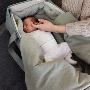Voksi Wool Wrap mazuļu ietinamā vilnas sedziņa krāsa Meadow Green