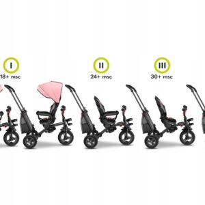 Lionelo TRIS stumjamais trīsritenis krāsa CANDY ROSE/GREY