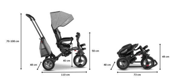 Autokreslini.lv | TRIS stumjamais trīsritenis krāsa STONE GREY bilde #43
